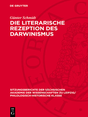 cover image of Die literarische Rezeption des Darwinismus